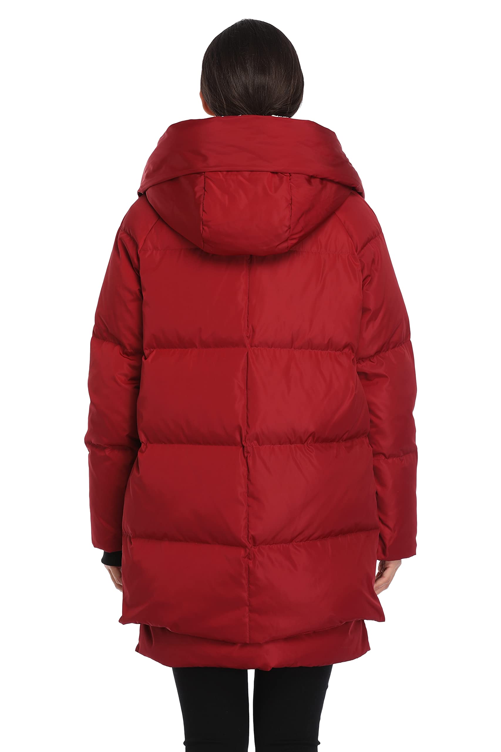 VOGMATE Damen Daunenjacke mit Kapuze Winter Dicke warme Daunenjacke Winddichter Mantel für Damen