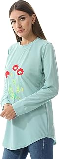 CAESAR Womens Women Embroidery T- Shirt Women Embroidery T- Shirt