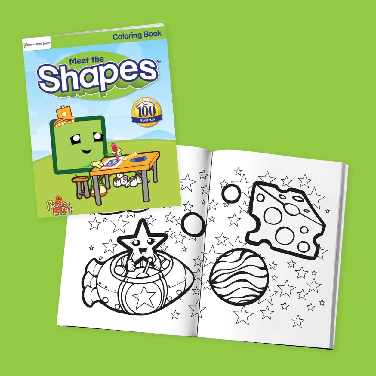 Preschool Prep Company Basics/Reading Coloring Book Bundle - 8 Coloring Books – Meet The Letters, Numbers, Shapes, & Colors, Meet The Sight Words, Meet The Phonics Letter Sounds, Digraphs, & Blends!