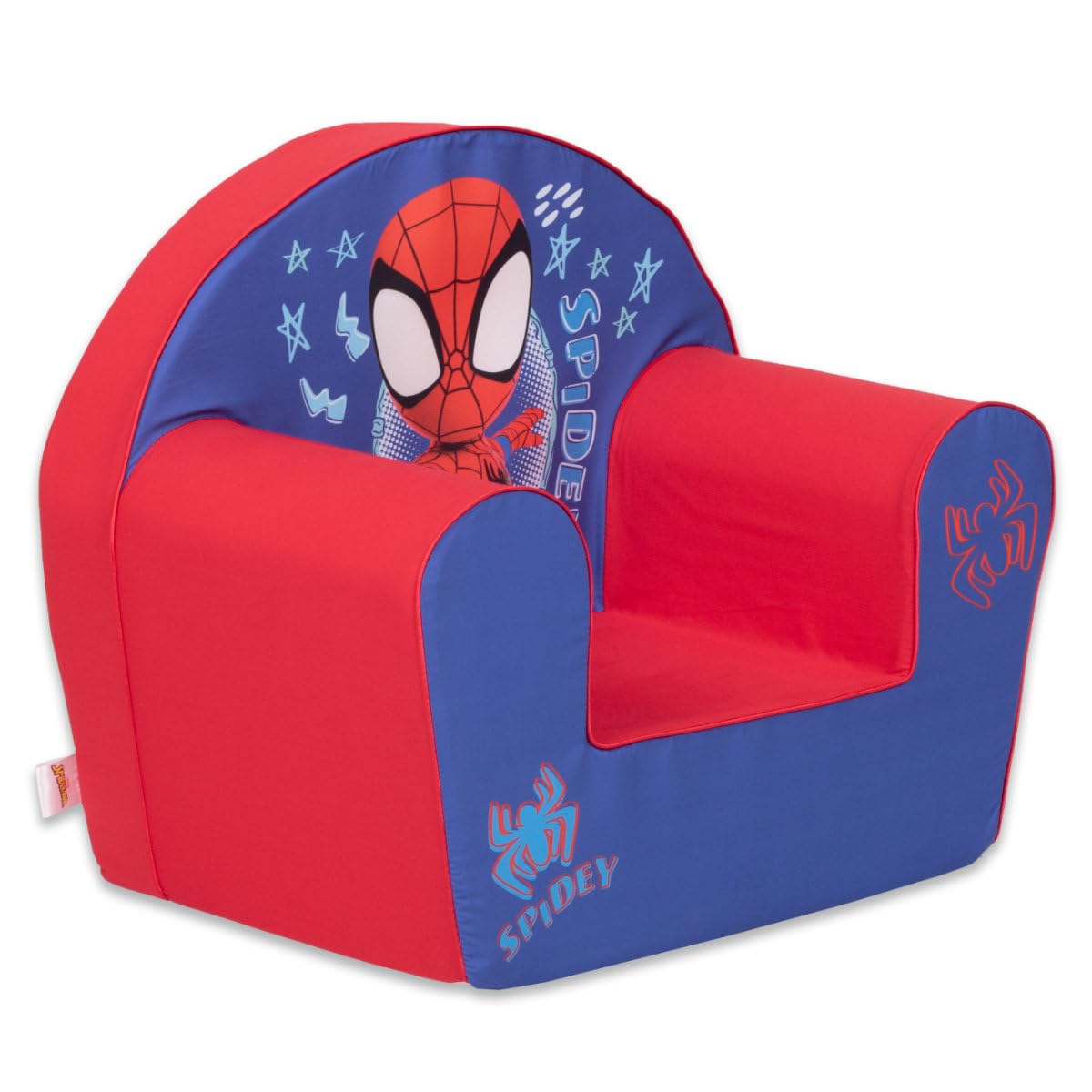 Disney Home Spidey – Marvel - Fauteuil Enfant en Mousse, Confort Premium, Dossier Stable Anti-pli, Anti-basculement, Léger – Fabriqué en UE