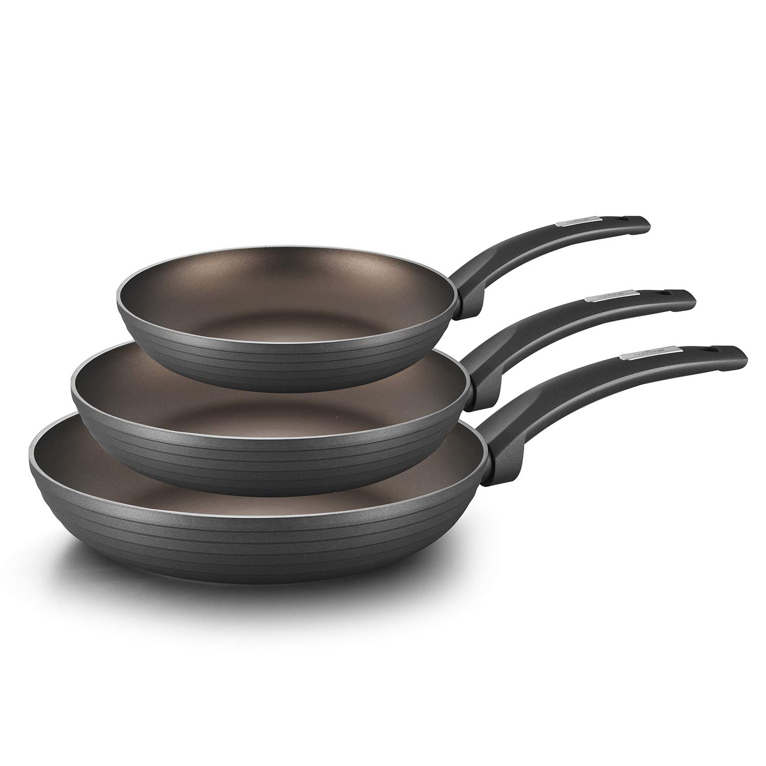 NutriChef3-Piece Nonstick Kitchen Cookware Set - PFOA/PFOS Free Professional Hard Anodized Home Kitchen Ware Pan Set - Small, Medium, and Large Frying Pans - Compatible with Model NCCW12S NCW12FP3