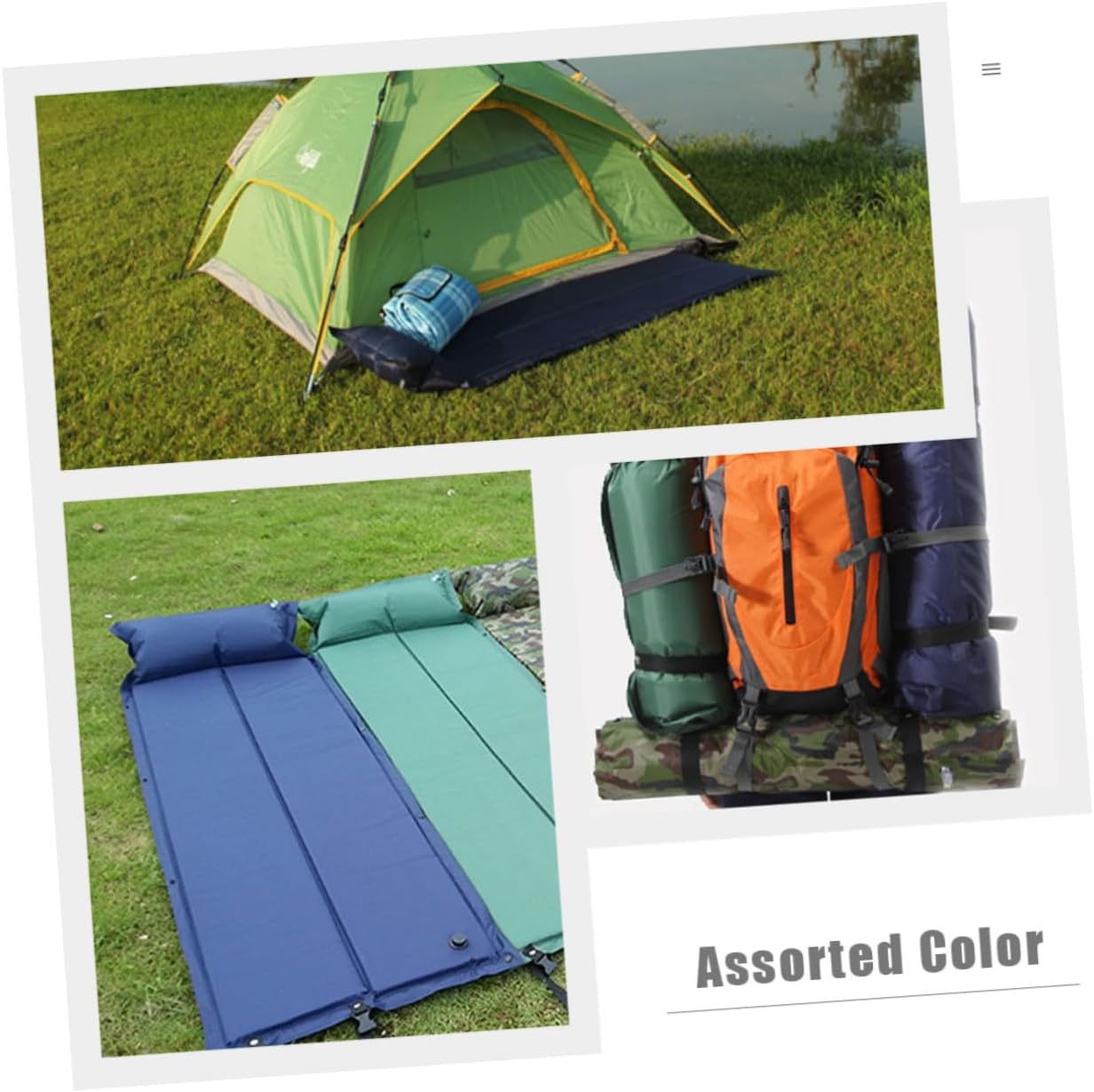 TOYANDONA Convenient Inflatable Sleeping Mat Portable Camping Pad with Ergonomic Design for Travel Hiking Beach and Outdoor Activities Lightweight Durable Camping Accessory