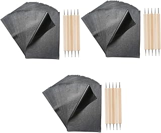 COHEALI 3 Conjuntos De Papel Vegetal Preto Papel De Transferência De Costura Papel De Grafite De Carbono Papel De Transferência De Grafite Papel Carbono Prático Papel Carbono Moda Papel