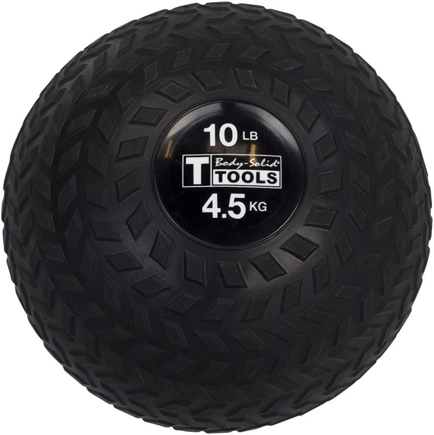 Body-Solid Tools Tire Tread Slam Ball, Non Bouncing Cardio Endurance Balls for Strength Training, Weight Loss Workout, Core Exercise and Home Gym Fitness