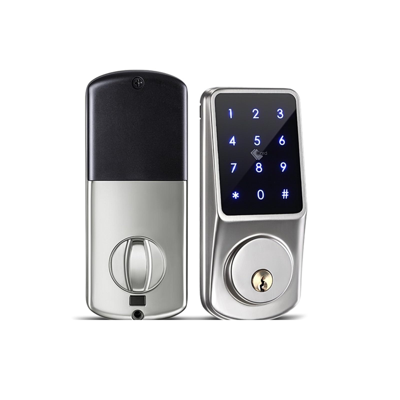 Serrure de porte électronique WiFi intelligente avec pêne dormant automatique et carte IC