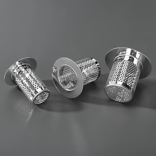 Desagüe de ducha (3 unidades), cubierta de drenaje de bañera, tapón de drenaje de tina, colador de fregadero, tamaño de orificio de 1.25 a 2.17