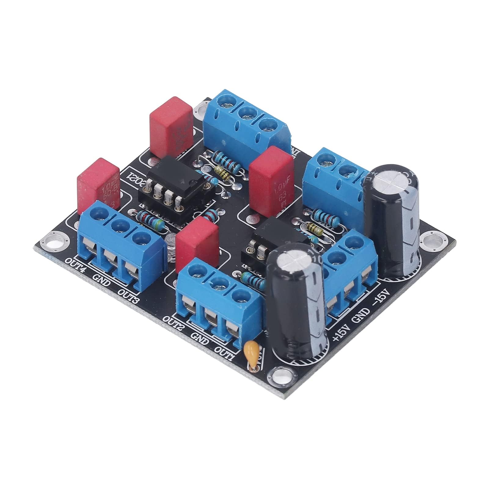 Amplifier Board, Preamplifier Board, NE5532 Chip Driver Board 5W DC 12V‑15V 4 Channel Preamplifier Board, Acceleration Sensors