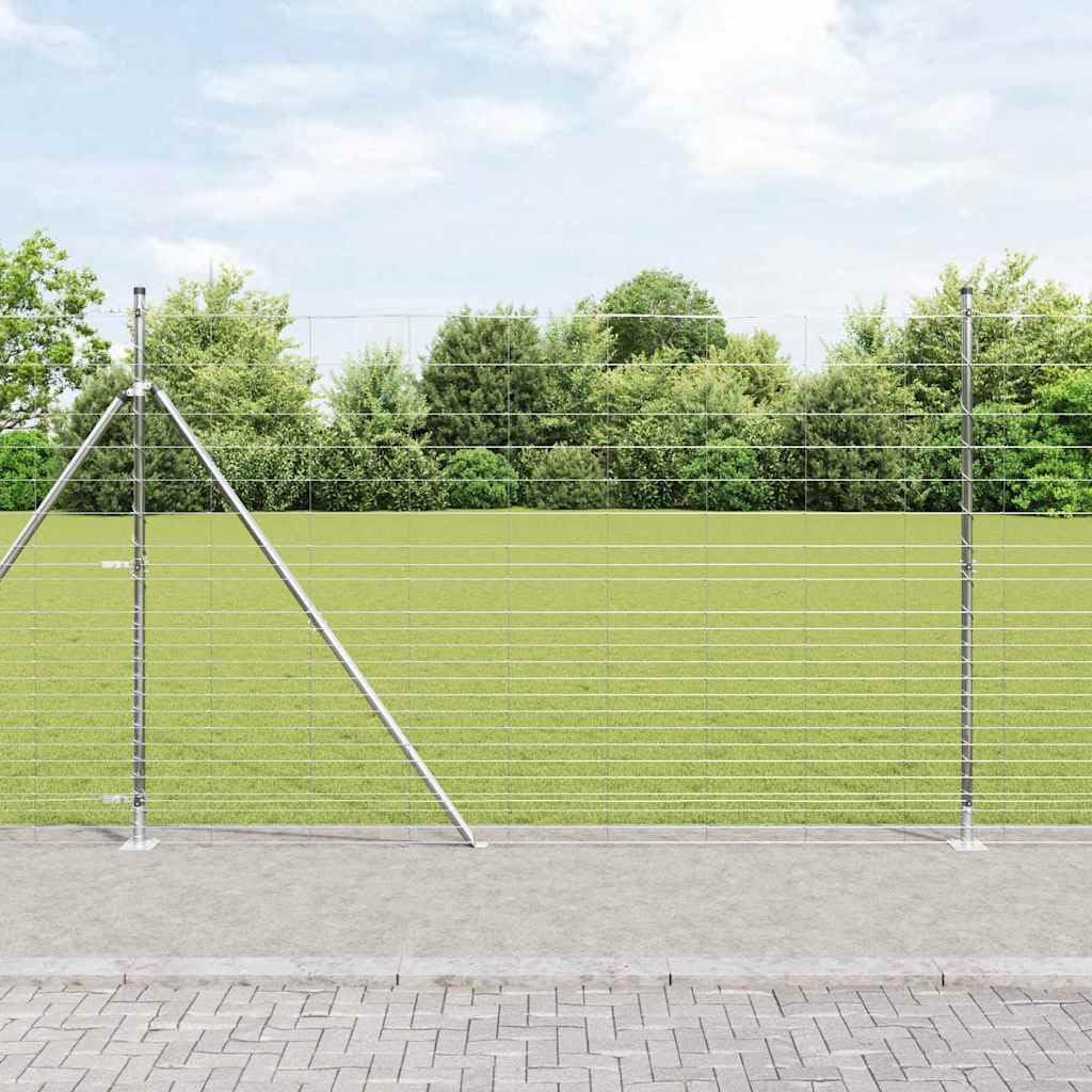 Poteau de clôture galvanisé pour sécuriser un jardin avec panneaux 1,6m