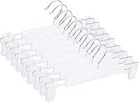 Vista 9 de NORTHERN BROTHERS Perchas para pantalones con clips, perchas para faldas para mujer, resistentes, perchas de clips de plástico para pantalones, Rosa