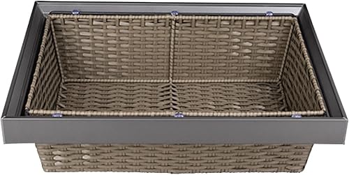 Cesta de almacenamiento de ropa canasta de almacenamiento extraíble para armario cesta de almacenamiento de ratán tejida a mano amortiguador de