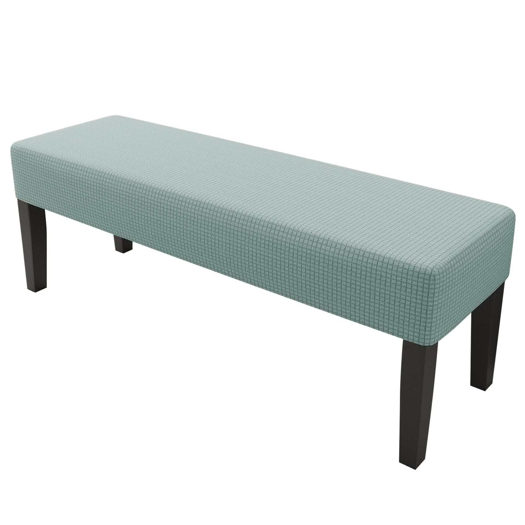 Stretch Dining Bench Cover Extra-Long 25-82 In Long Bench Cover Removable Seat Slipcover For Kitchen Bedroom Furniture Covers Fits Most Rectangular(Mint green,M:55-63in)