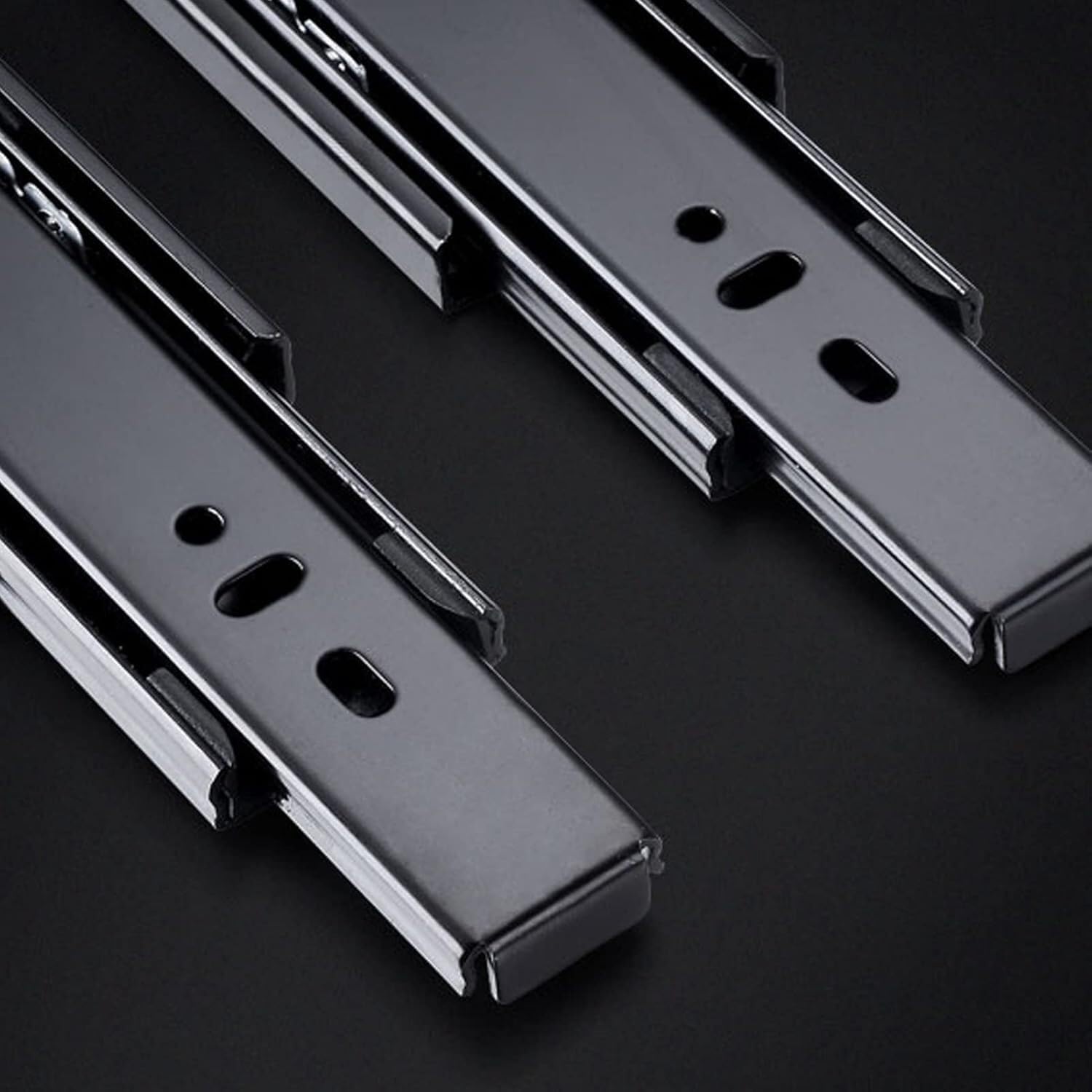 Rail coulissant à trois sections avec extension complète, rail coulissant pour tiroirs avec roulements à billes pour la maison (style commun, 500 mm)