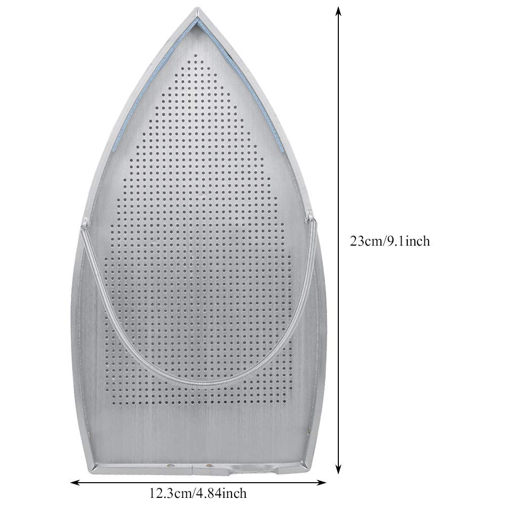 Joyzan Couverture de Plaque Fer en Aluminium, Semelle Téflon Professionnelle Blindé de Repassage Antilucide Housse Repassage Protection Embout Antiadhésif Accessoire Empêche Brûlures Gris 23 x 12,3cm