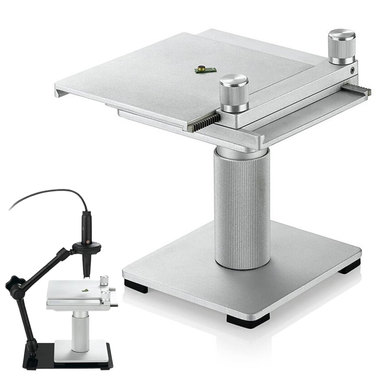 COYEUX Mikroskop-xy-gleitplatte, Präziser Manueller Objekttisch Mit 10 Mm Vertikalem Hub, Xy-verfahrweg 40 Mm, Probenpositionierungsplattform Für Die Industrielle Prüfung