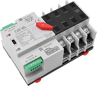 GAEYAELE Mini ATS Automatic Transfer Switch Controller Electrical Type ATS Max 40A 4POLE 220V Din Rail Mounted(4P 40A 220V)