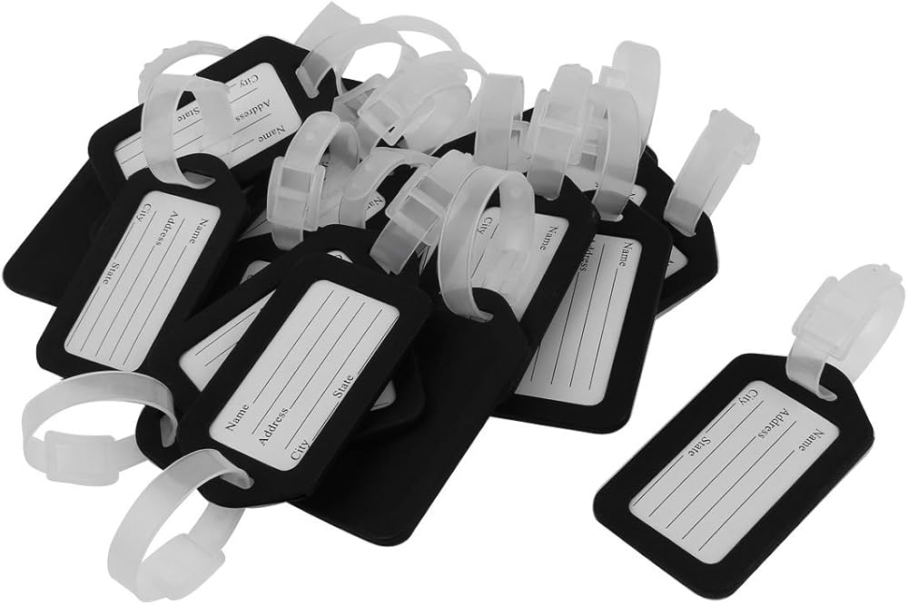 Amazon.co.jp: uxcell 荷札 名前ラベル 旅行 荷物 タグ 20個入り