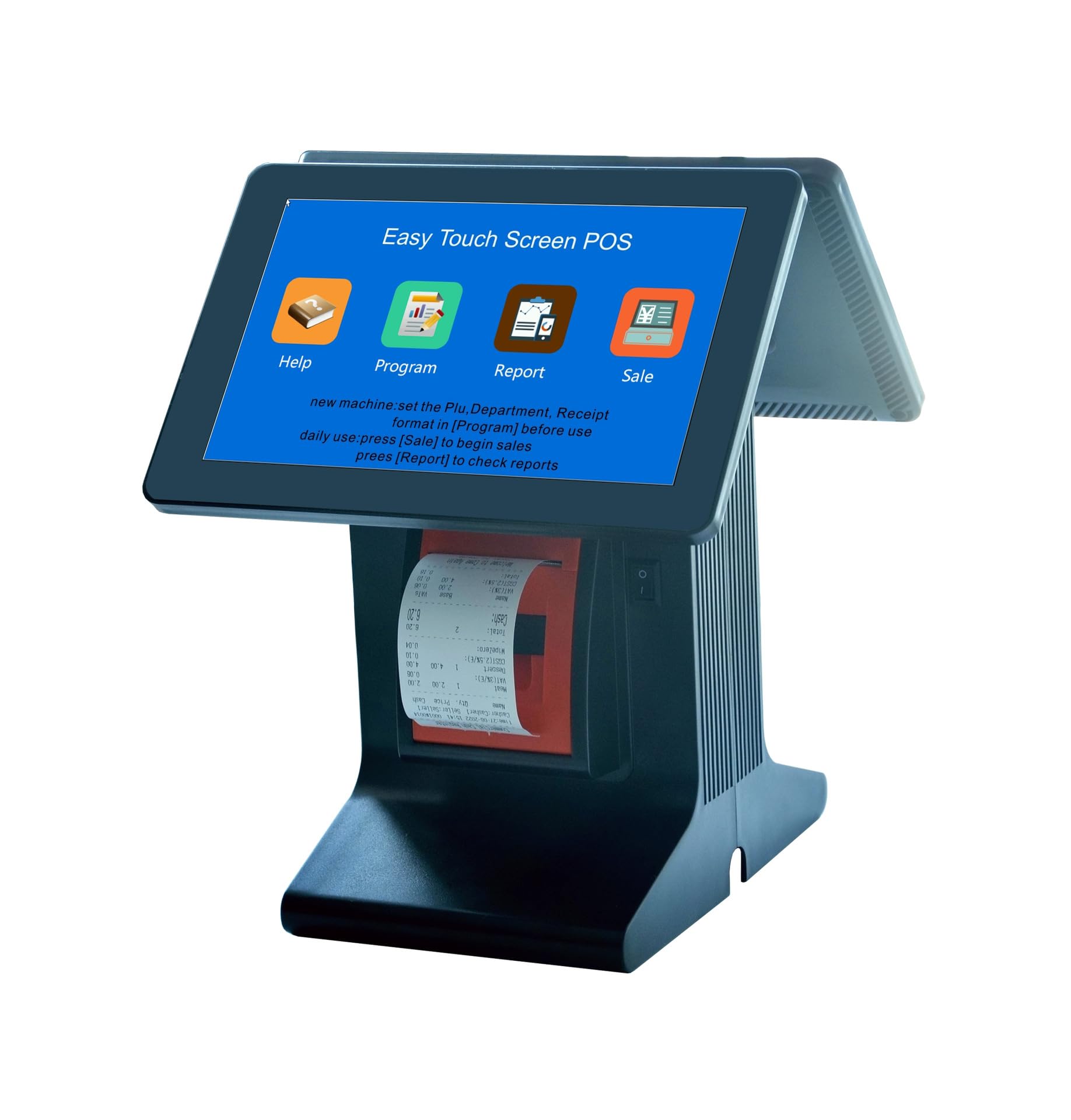 Registratore di cassa for catering, registratore di cassa con touch screen da 10,1 pollici for tè al latte da supermercato, macchina for ordinare il registratore di cassa Per negozi e attività commerc