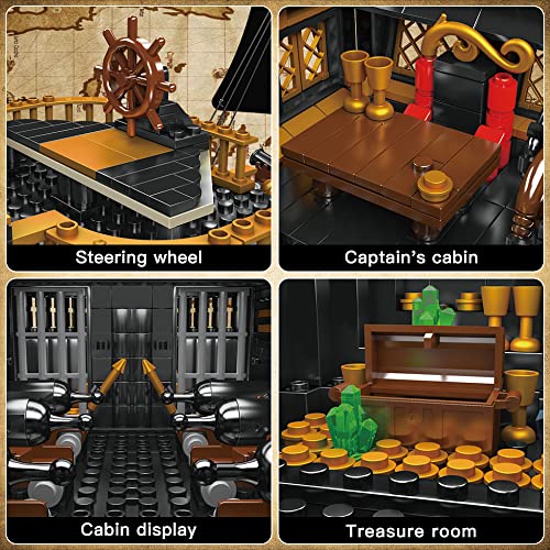 Mould King Gull Pirate Ship Building Set Toy, Ship Model Building Blocks Toys 13138, Simulation Ship Model Building Bricks Toy For Movie Fans And Kids 14+ Years(1288 Pieces) #TOP4