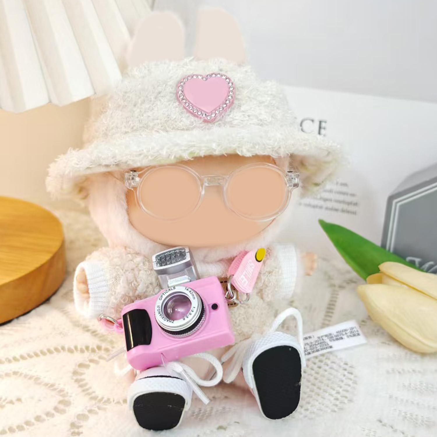 5 Pieces Sets Clothes Suitable for 17cm Dolls Clothes Accessories, Soft Cotton Outfit Suitable for 6.69inch(17cm) Doll Clothing Set Replacement(No