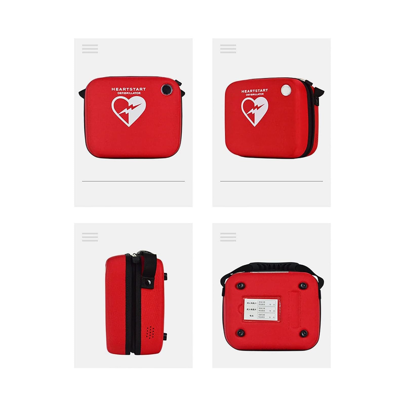 Tragbarer Defibrillatorbehälter, AED-Defibrillator-Aufbewahrungstasche, Mit Signalloch Für Die Fernbedienung, Auffälliges Symbol, Geeignet Für HSE- Und FRX-Serie, Für Krankenhäuser, Öffentliche Plätze