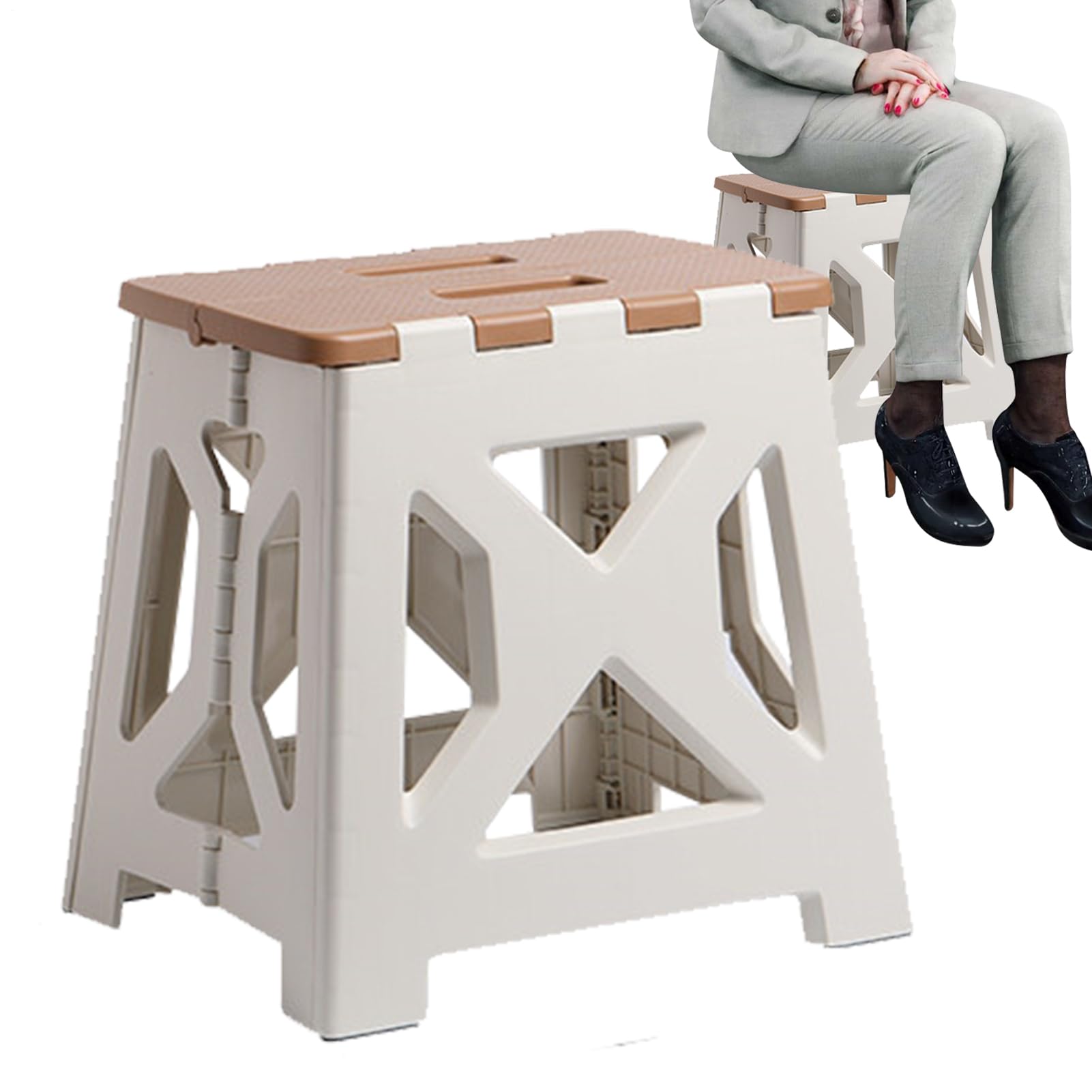Tabouret pliant portable, chaise de pêche, tabouret pliant léger pour cuisine, salle de bain, chambre, buanderie, camping, randonnée, intérieur et extérieur | Tabourets Compacts Dépliables pour Cuisine, Salle de Bain, Pique-nique et Extérieur