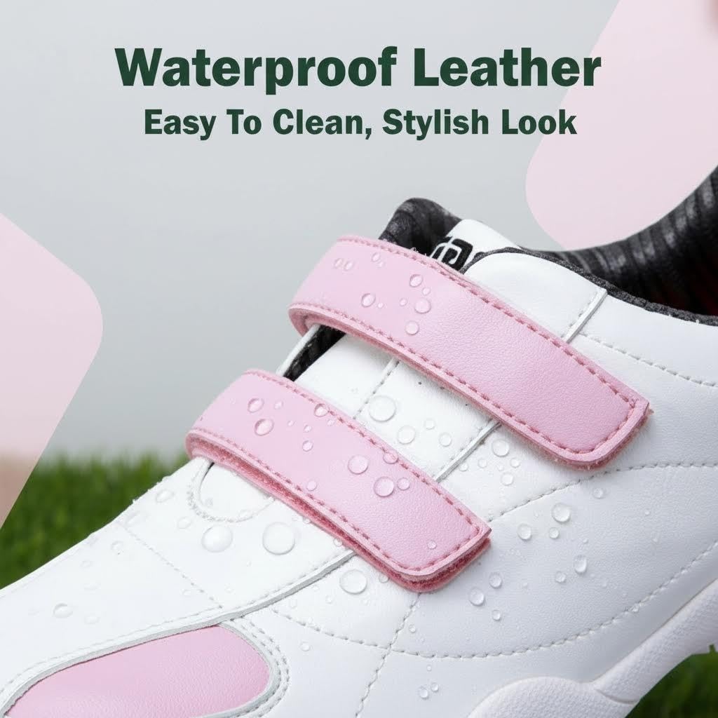 PGM Damen Golfschuhe Wasserdicht Spikeless mit Klettverschluss