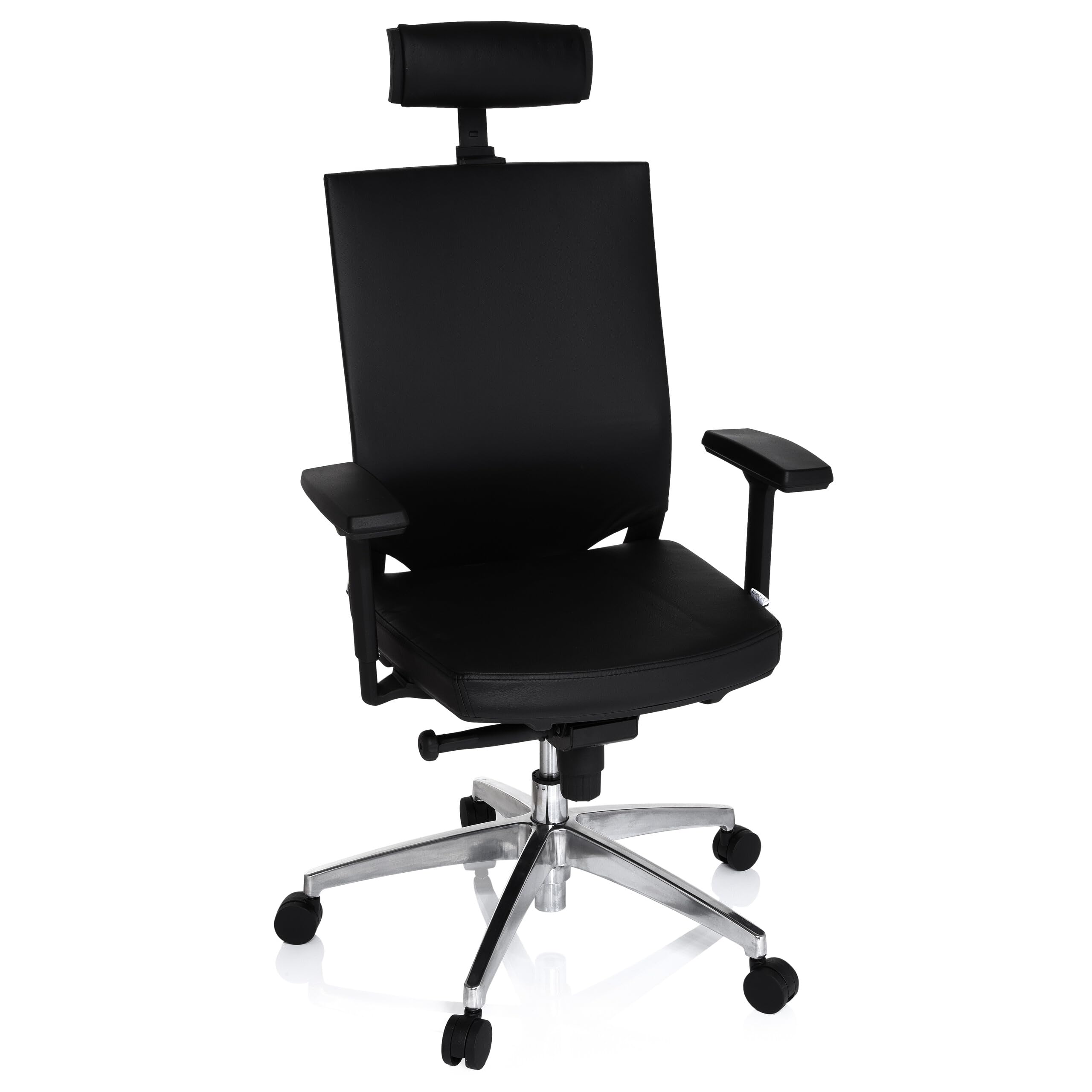Fauteuil de bureau ergonomique Porto Max High hjh OFFICE cuir noir ajustable
