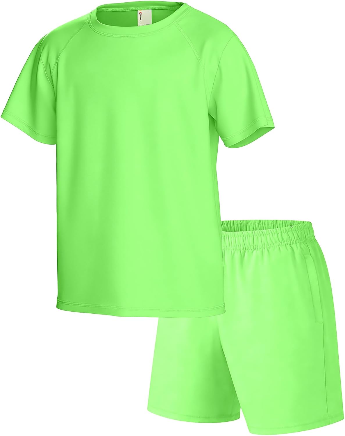 PATPAT Boys Summer Outfits 6-14 Years Quick Dry Moisture Wicking Shirts and Stretch Shorts with Pockets 2 Piece Outfits