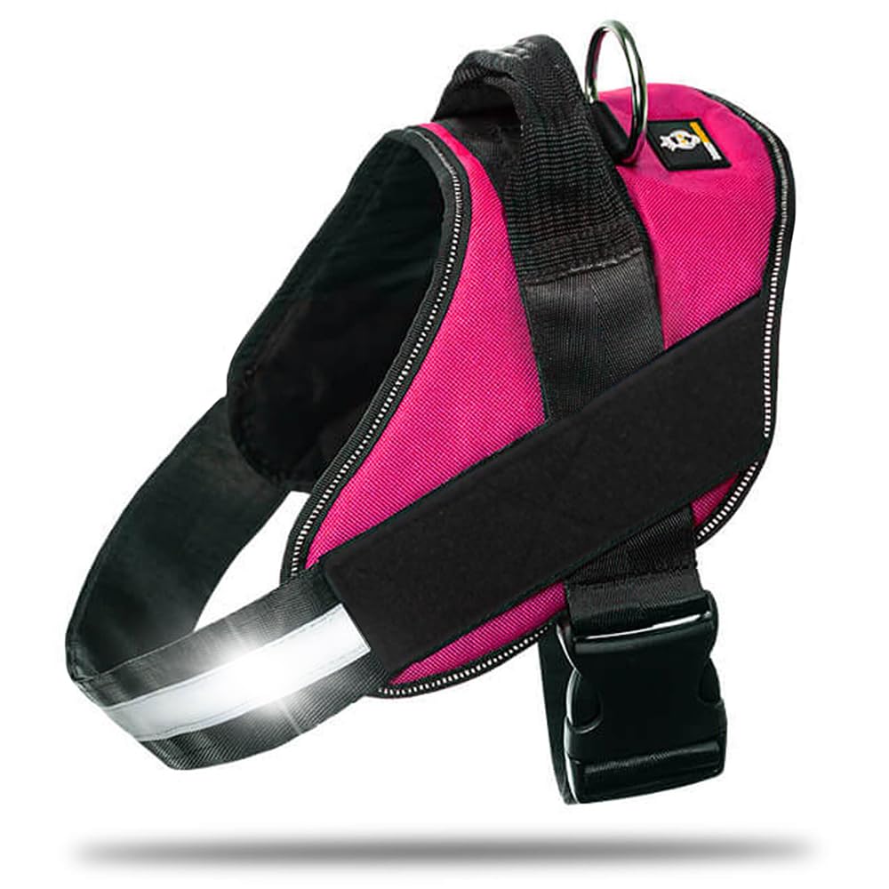 DOGGYKINGDOM Non Pull Dog Harness with Patch Panels and Handle, Adjustable, Reflective, No Choke, Heavy Duty Easy On Service Dog Vest Harnesses for