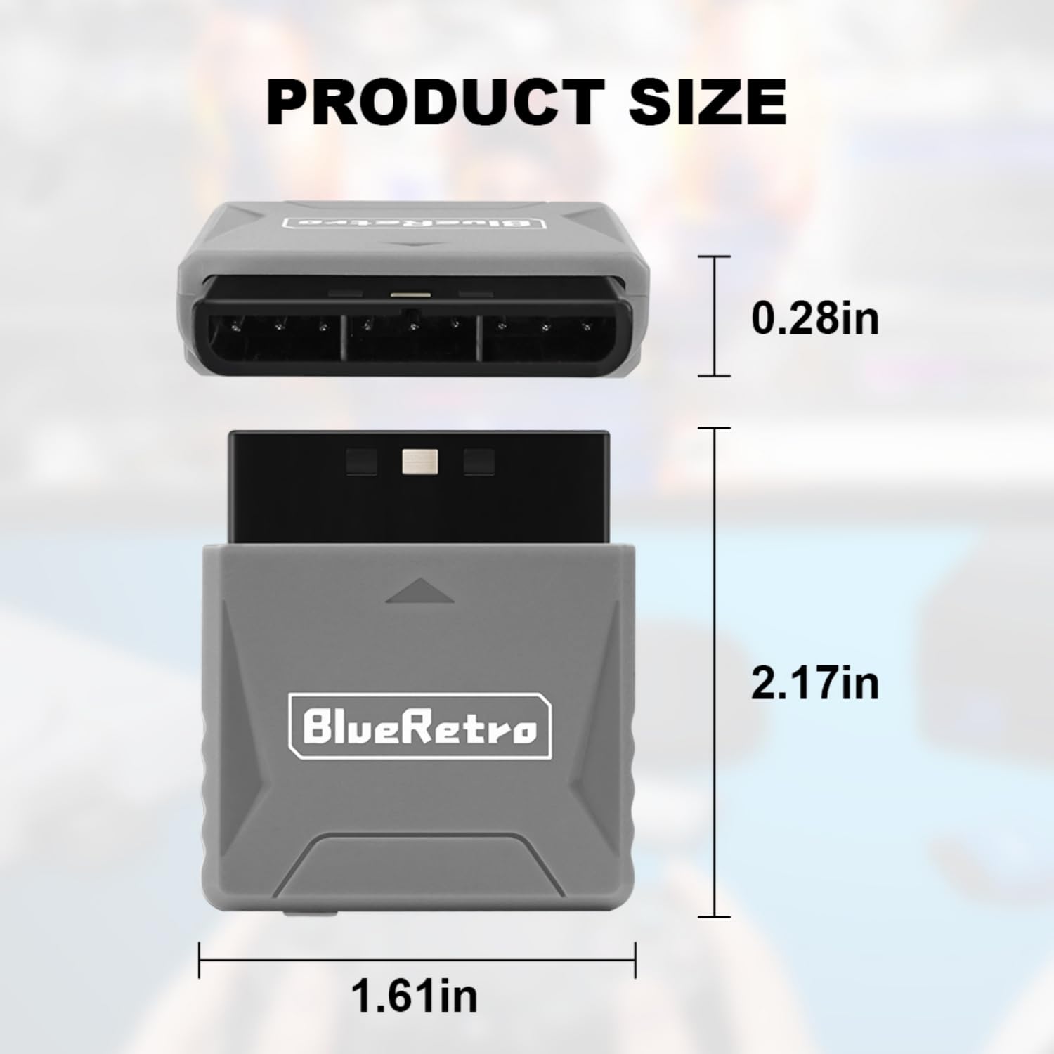 BITFUNX RetroScaler PS2/PS1 mini bezprzewodowy adapter kontrolera - obsługuje konsolę do gier PS2/PS1, kompatybilny z PS3/PS4/PS5, Xbox One S, Series X/S, Switch Pro Bluetooth