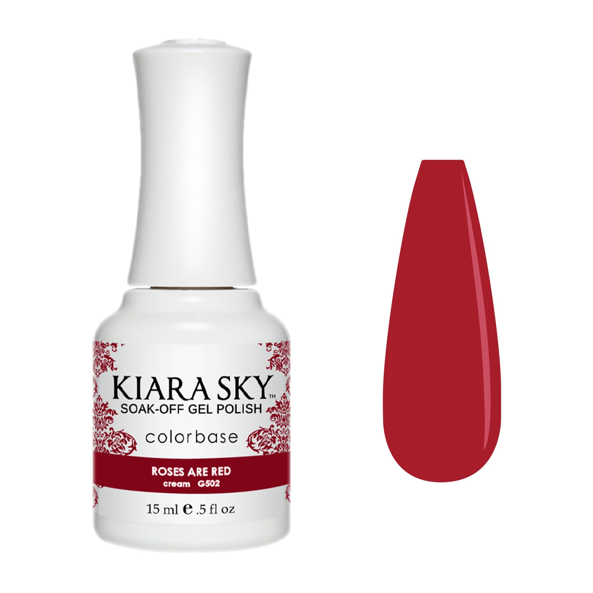 KIARA SKY Soak Off Gel Nail Polish 0.5 fl oz, ROSES ARE RED (G502)