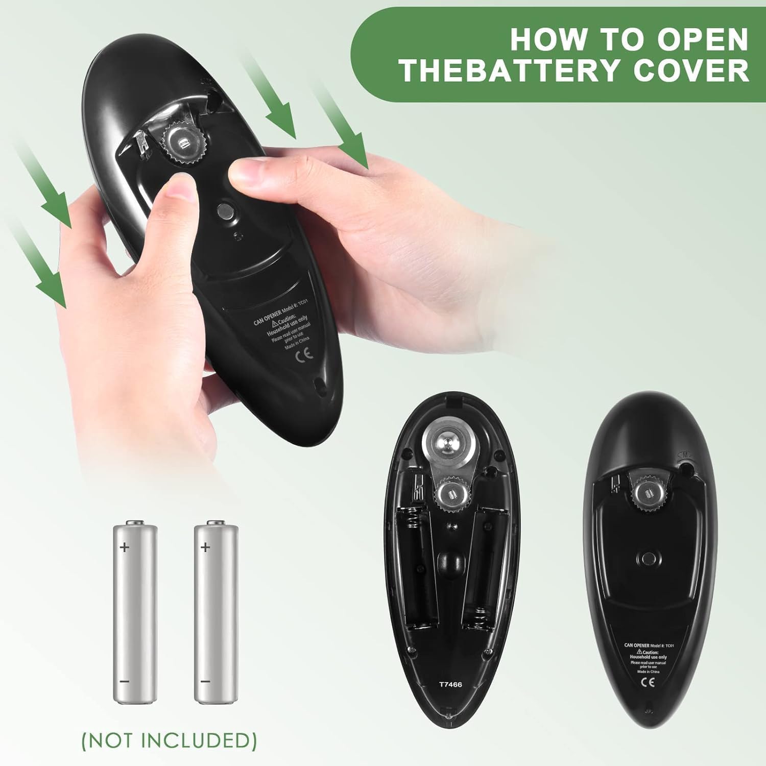 YUET Apriscatole Elettrici, Gadget da Cucina Portatile, Automatico, per Nuovi Barattoli Sigillati, con Artrite Elimina il Dolore alle Mani Aiuta a Prevenire Lesioni e Sforzi (Nero)