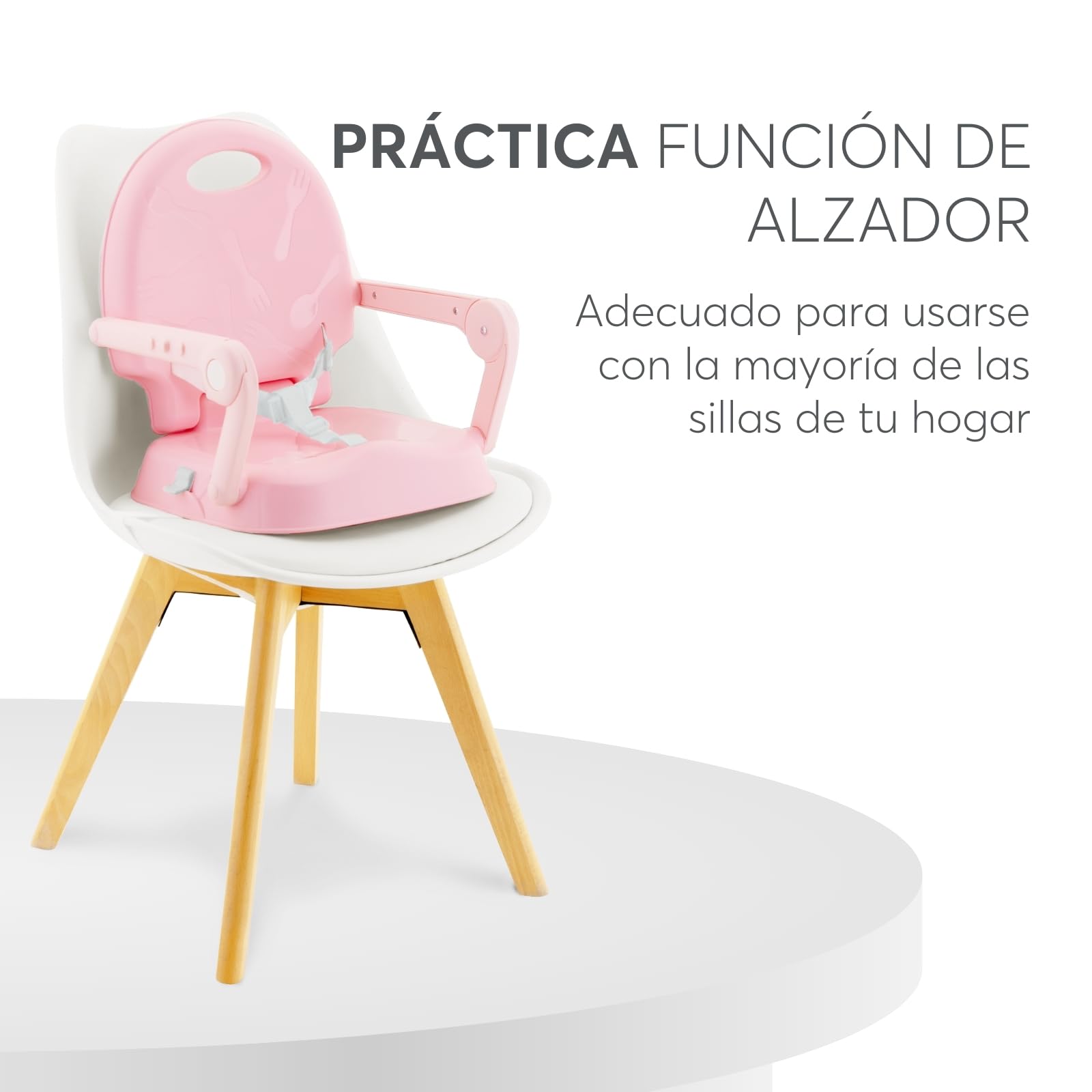 KikkaBoo Spoony Seggiolone pappa 3in1 Evolutivo pieghevole Fino a 36 mesi Rosa