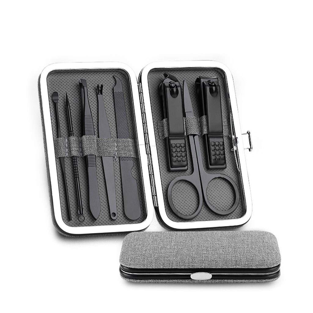 Nagelknipser-Set Rosa Rechteck-Nagel-Kunst-Maniküre-Werkzeug-Set Haushaltsnagelknipser Edelstahl Nagelknipser Pediküre Werkzeug (8 teiliges Set) Nagelknipser-Kit(B)