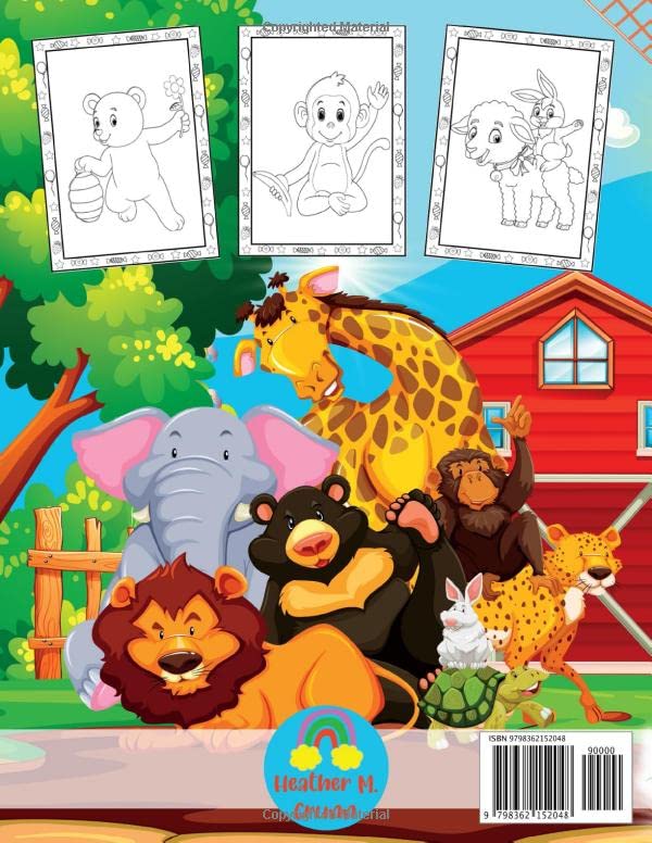 Kawaii Animals Coloring book for kids: Ages 4-8 Cute, Unique, Big, Funny, Happy, Easy Coloring Drawings of the Happiest Animals for the Most Special Boys and Girls image 3