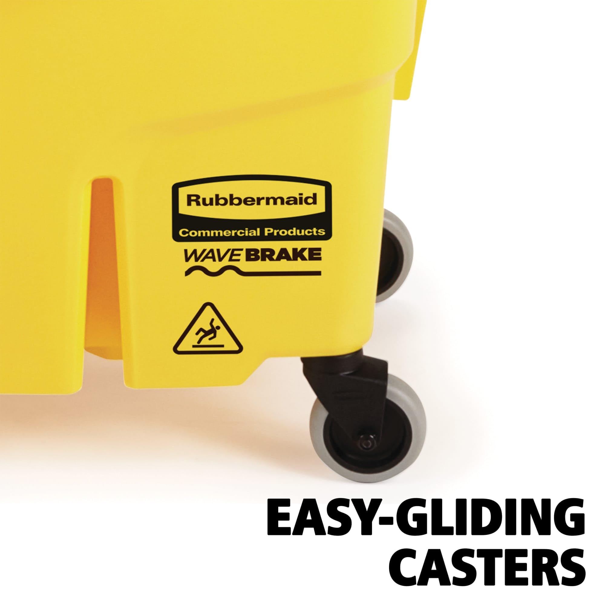 Rubbermaid Commercial Products Commercial Products FG757788YEL Système de Lavage Hautes Performances avec Combo de Presse 33,12 L Wavebrake, Jaune