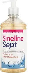 Sineline Assept Sabonete Líquido Antisséptico Para Corpo e Mãos Vegano Sem Triclosan Elimina 99,9% das Bactérias
