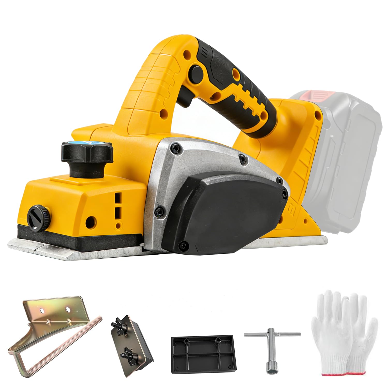 Cordless Electric Hand Planer for Dewalt 20V Battery,15000 RPM Brushless Motor Electric Wood Planer,82mm Cutting Width & 2mm Cutting Depth,Perfect for Carpenter Woodworking DIY Projects(No Battery)