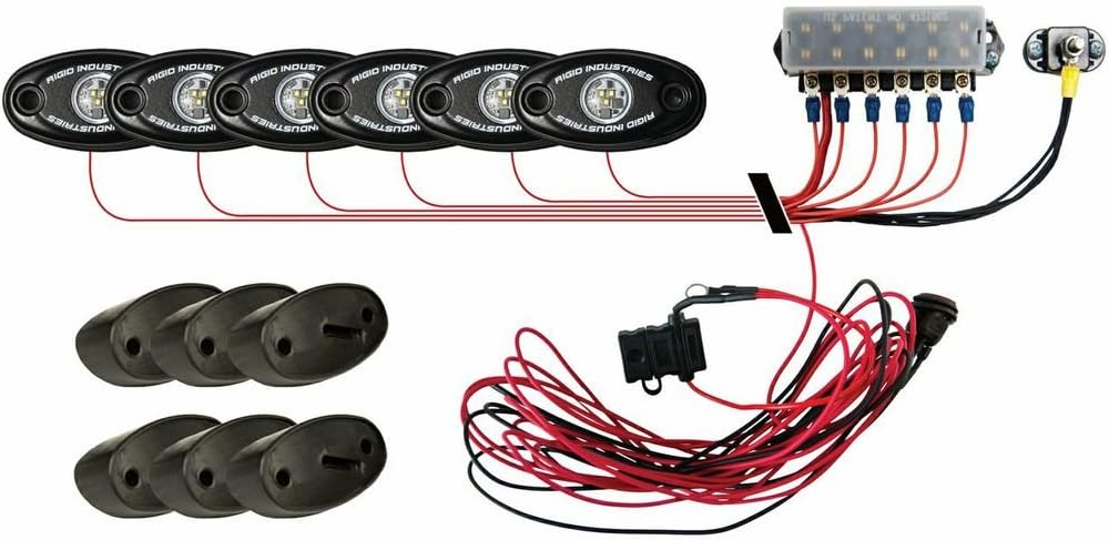 Rigid Industries 40028 Blue Rock Light Kit with 6 Light