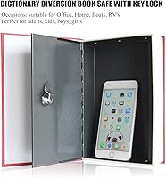 Vista 2 de Jssmst SM-BS04 – Caja fuerte de metal para el hogar con cerradura de combinación en forma de libro como distracción 2017, negro