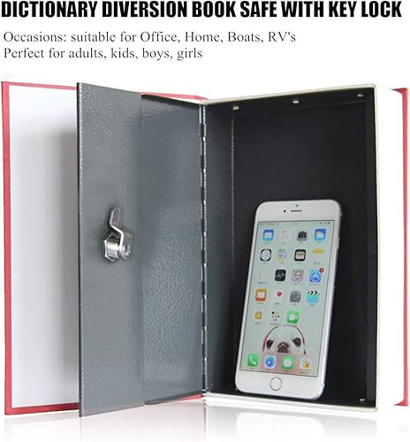 Miniatura 2 de Jssmst SM-BS04  Caja fuerte de metal para el hogar con cerradura de combinación en forma de libro como distracción 2017, negro tamaño pequeñogrande L