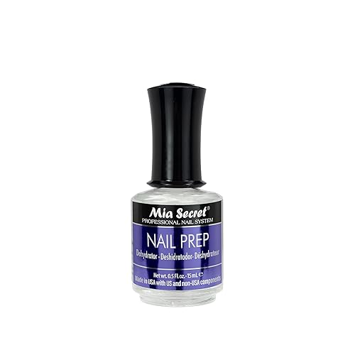 Mia Secret Deshidratador profesional de preparación de uñas natural sin ácidos 05fl oz deshidratador de unión mejorado para polvo acrílico y esmalte