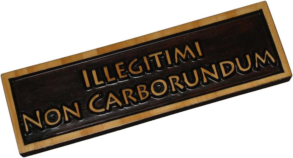 “Illegitimi Non Carborundum”, Decorative Wood Sign Plaque, Carved