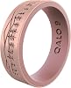 QALO Womens Rubber Silicone Ring, Smoky Mountains Strata, Silicone Rubber Wedding Band, Breathable, Durable Wedding Ring for Women, 6mm Wide 1.85mm Thick, Multi Sizes