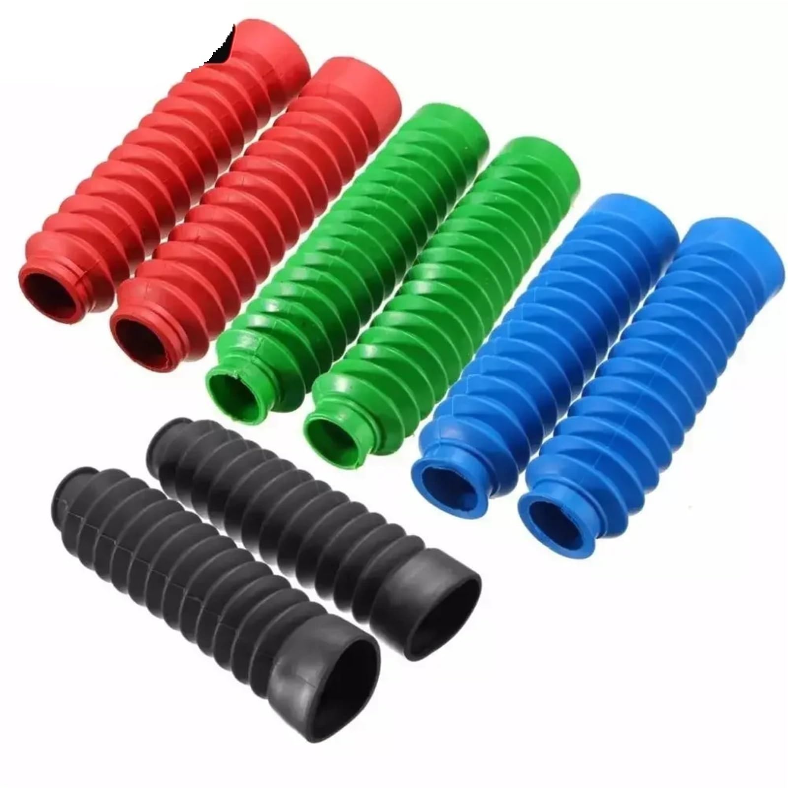 Fourche de Moto Soufflet de Fourche Avant, Cache-poussière, Protection en Caoutchouc pour Moto, Bottes Gators, pièces Modification d'amortisseur(Black)