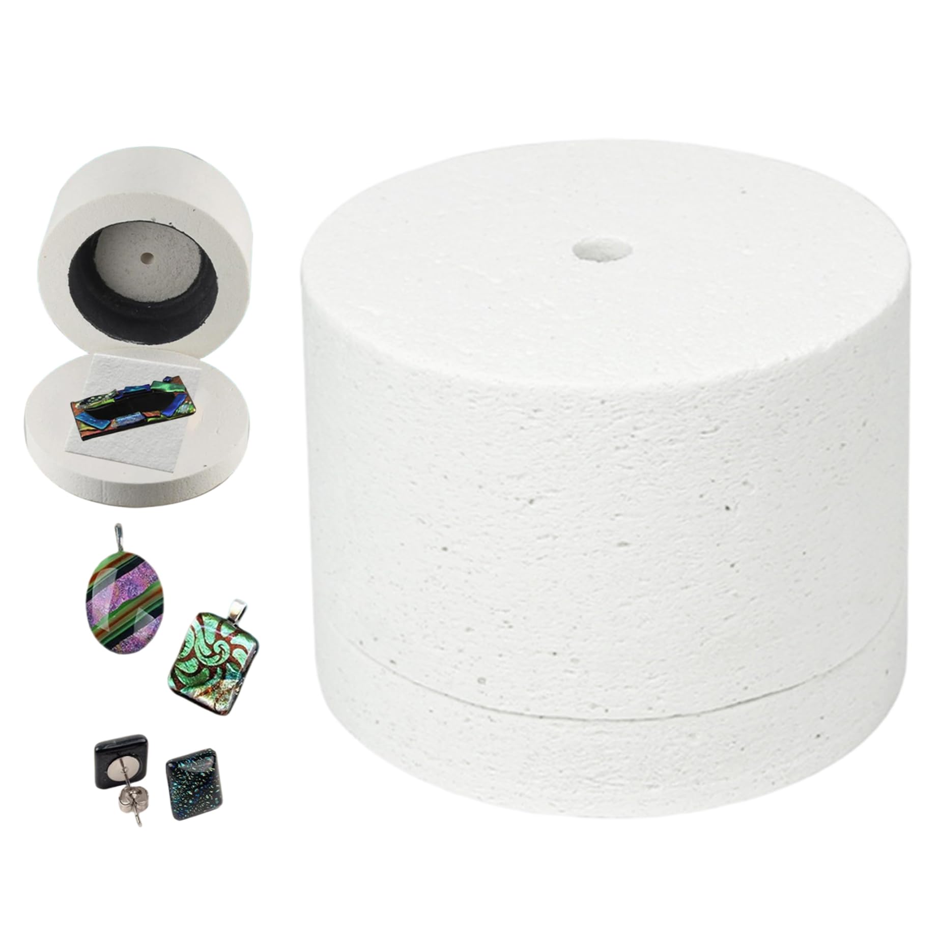 Peosaard White Kiln For Pottery At Home, Microwave Kiln For Pottery Microwave For Glass Fusing With Kilns Paper Glass Jewelry Diy Tools At Home 4.7X3.3 Inch, For