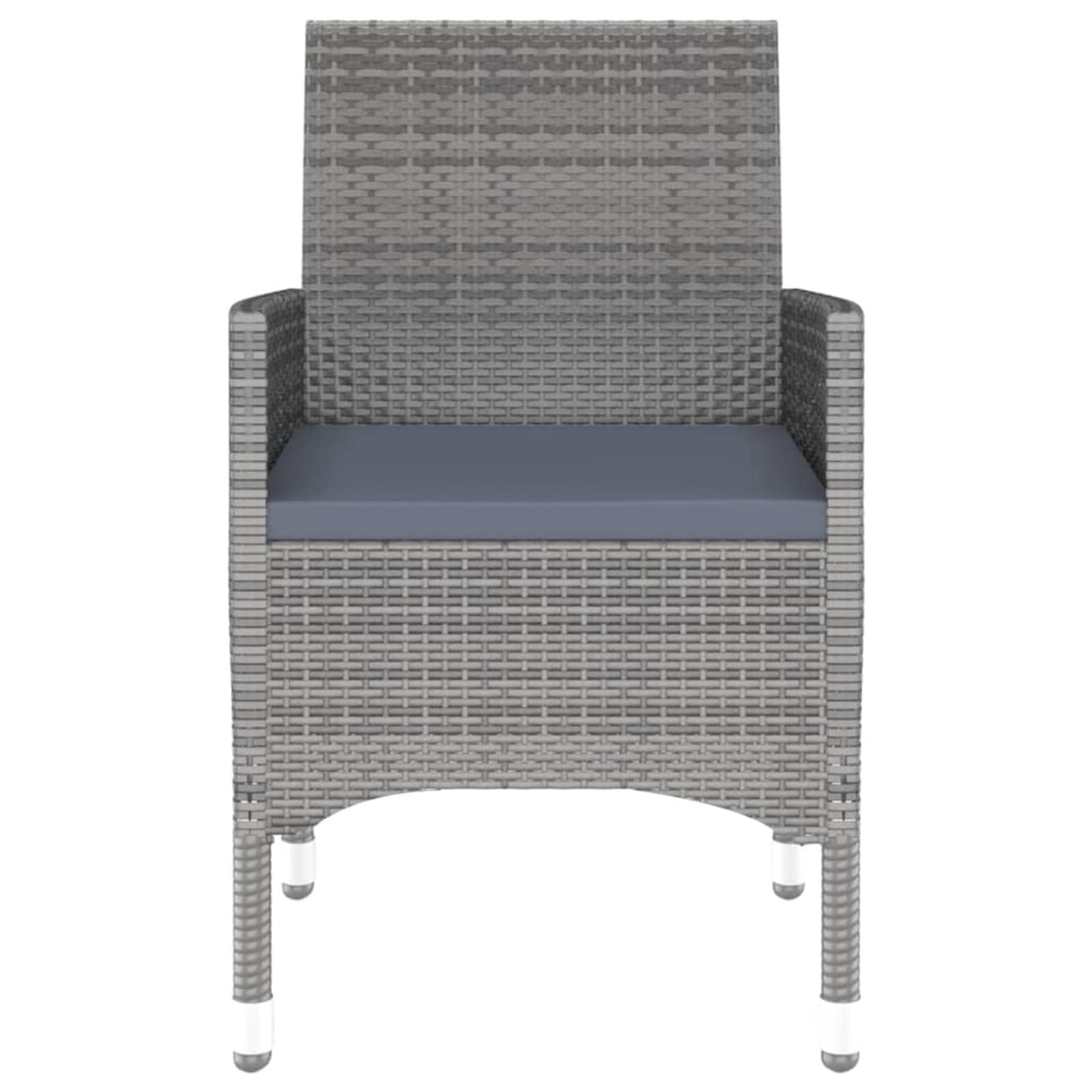 Ensemble de salle à manger de jardin 3 pièces ensemble table et chaises de jardin, meubles de jardin, ensemble terrasse extérieure, meubles de jardin en rotin synthétique gris