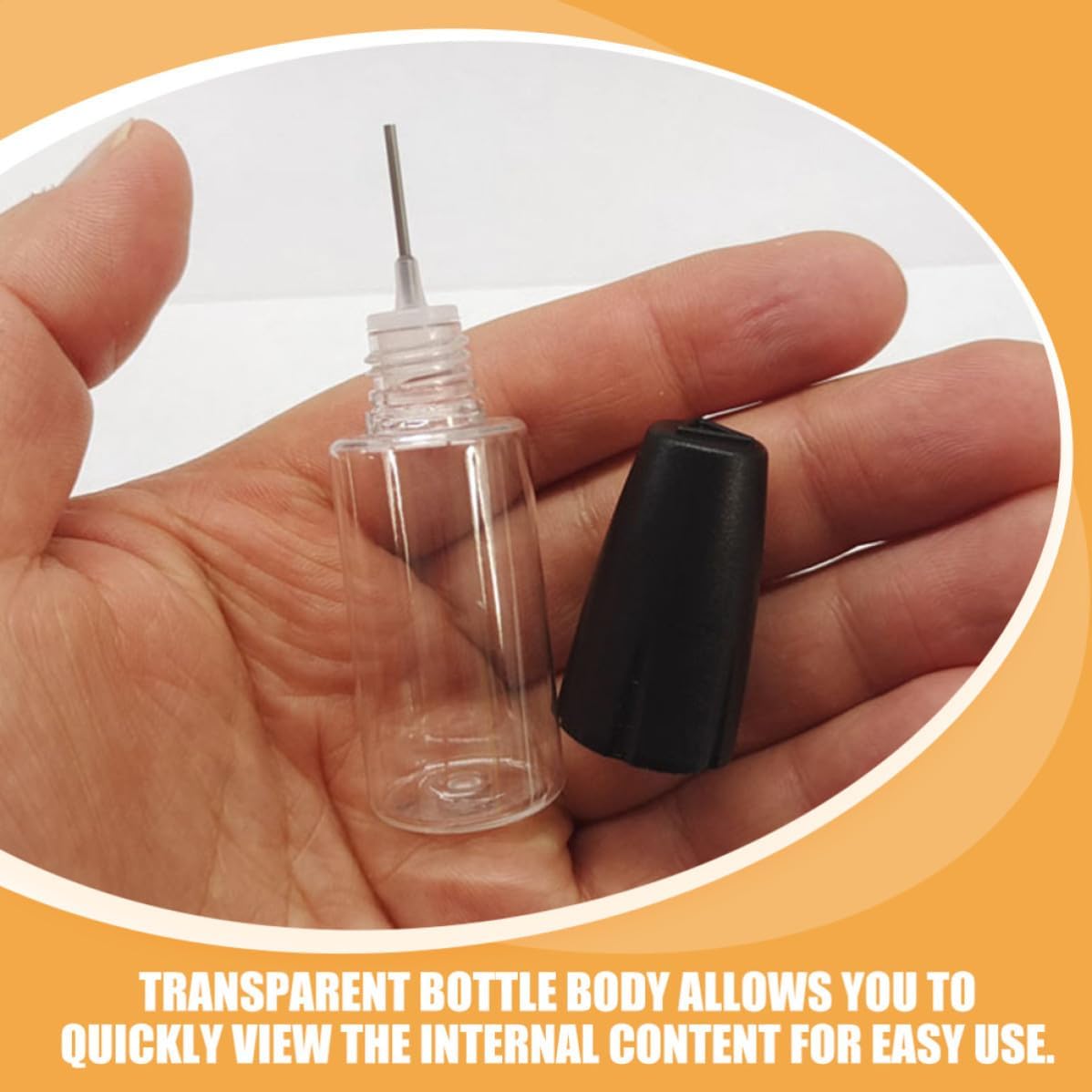 10pcs 10ml Pet Applicator Bottles with Needle Tip and Cap for Precise Storage of Epoxy and Pigment, for Personal Users and Scientific Laboratories