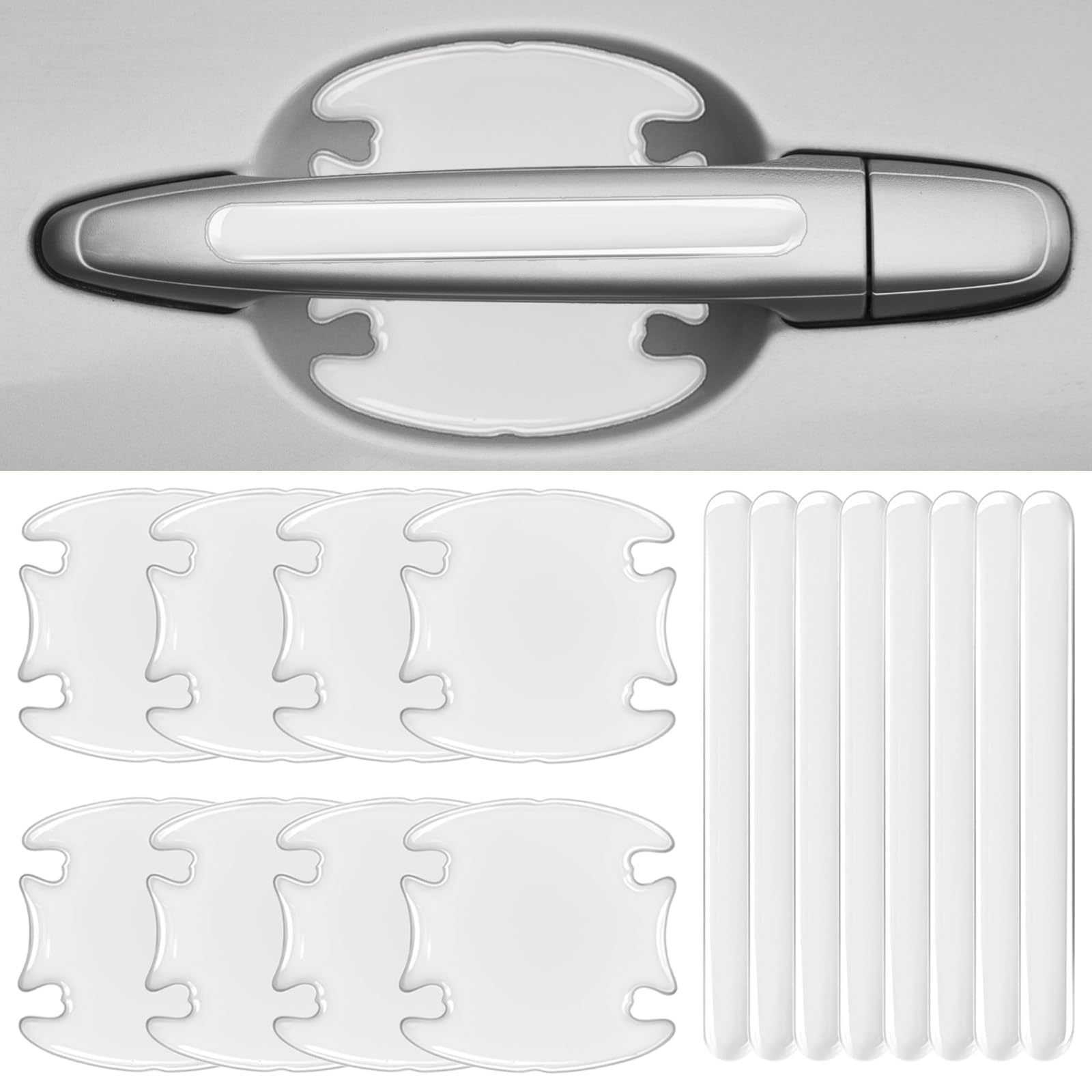 DGBF3 16 stück Auto türgriff schutzfolie für Mercedes Benz V-Klasse W447 I 2014-2024, transparente türgriff-lackschutzfolie autotür Griffe Aufkleber
