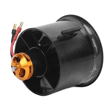 Brushless Motor, 6 Blades 70mm Stable High Speed Efficiency Ducted Fan for Romote Control Airplaner